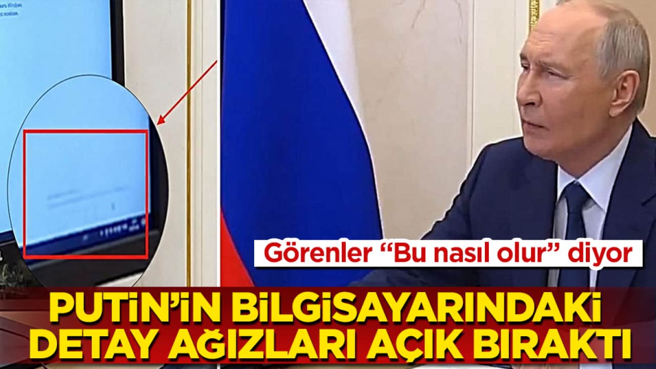 Görenler "Bu nasıl olur" diyor! Putin’in bilgisayarındaki detay ağızları açık bıraktı