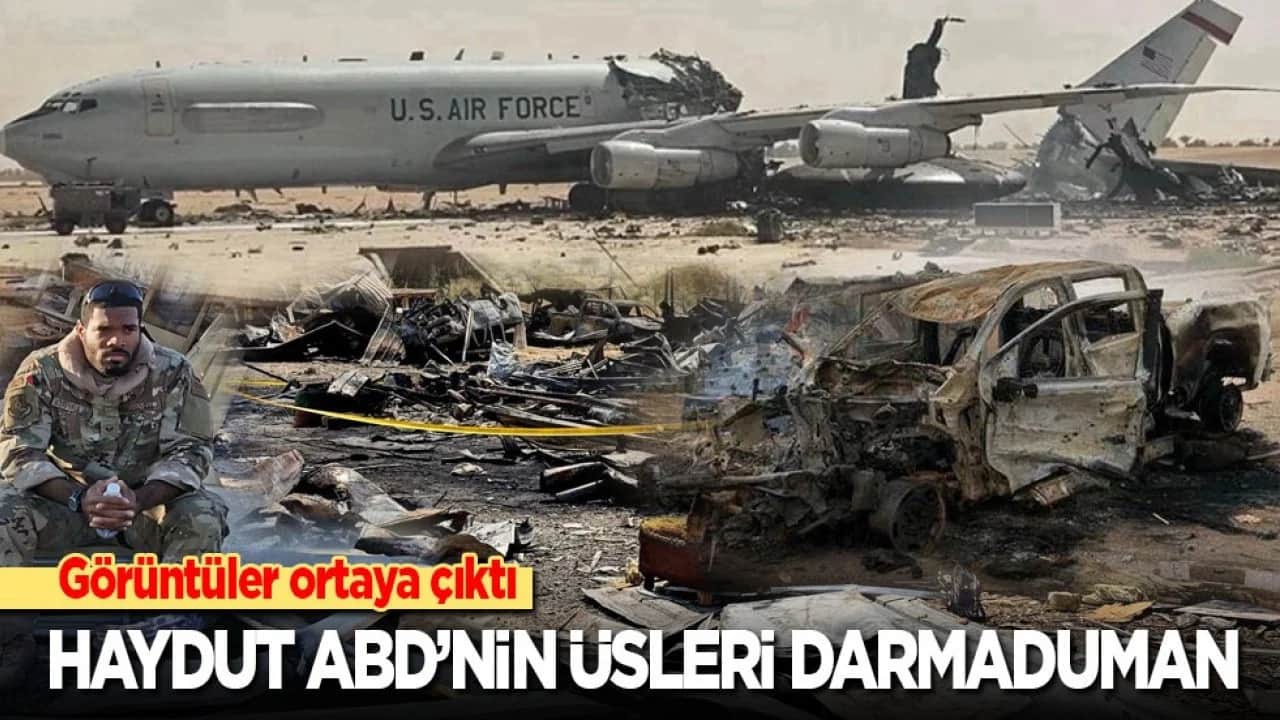 Görüntüler ortaya çıktı! Haydut ABD’nin üsleri darmaduman