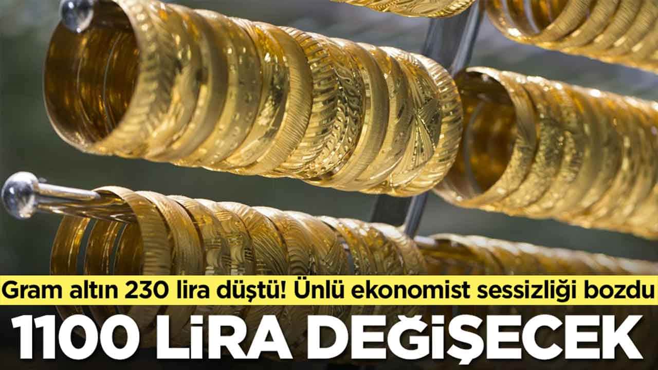 Gram altın 230 lira düştü! Ünlü ekonomist sessizliği bozdu: 1100 lira değişecek