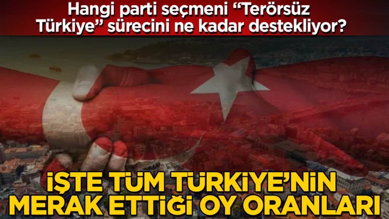 Hangi parti seçmeni "Terörsüz Türkiye" sürecini ne kadar destekliyor? İşte tüm Türkiye’nin merak ettiği oy oranları