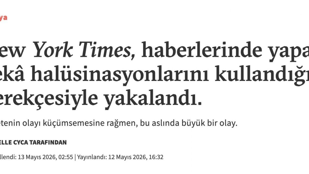 Foto - Hata örnekleri artıyor: New York Times gazetecilerin yapay zeka kullanımı iddialarını doğruladı, deprem etkisi yaptı