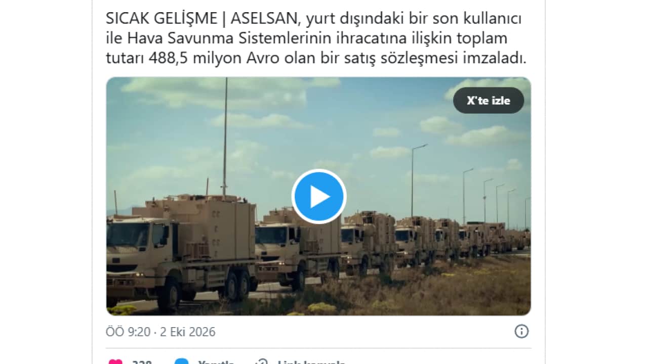 Foto - Hava savunma sistemlerine yoğun ilgi: ASELSAN’dan 488,5 milyon avroluk sözleşme