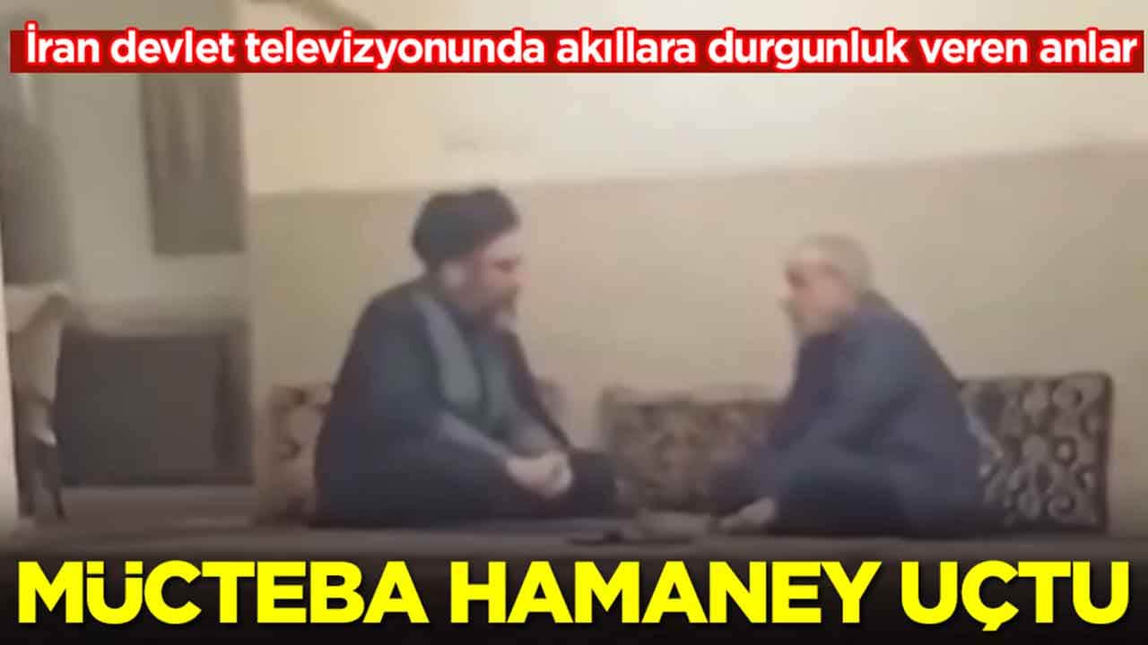 İran devlet televizyonunda akıllara durgunluk veren anlar: Mücteba Hamaney uçtu