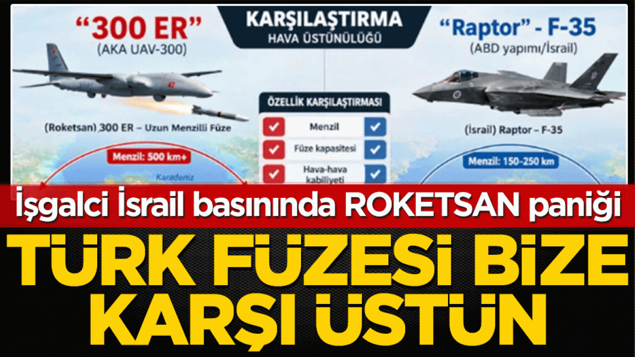 İşgalci İsrail basınında ROKETSAN paniği: ‘Türk füzesi bize karşı üstün’