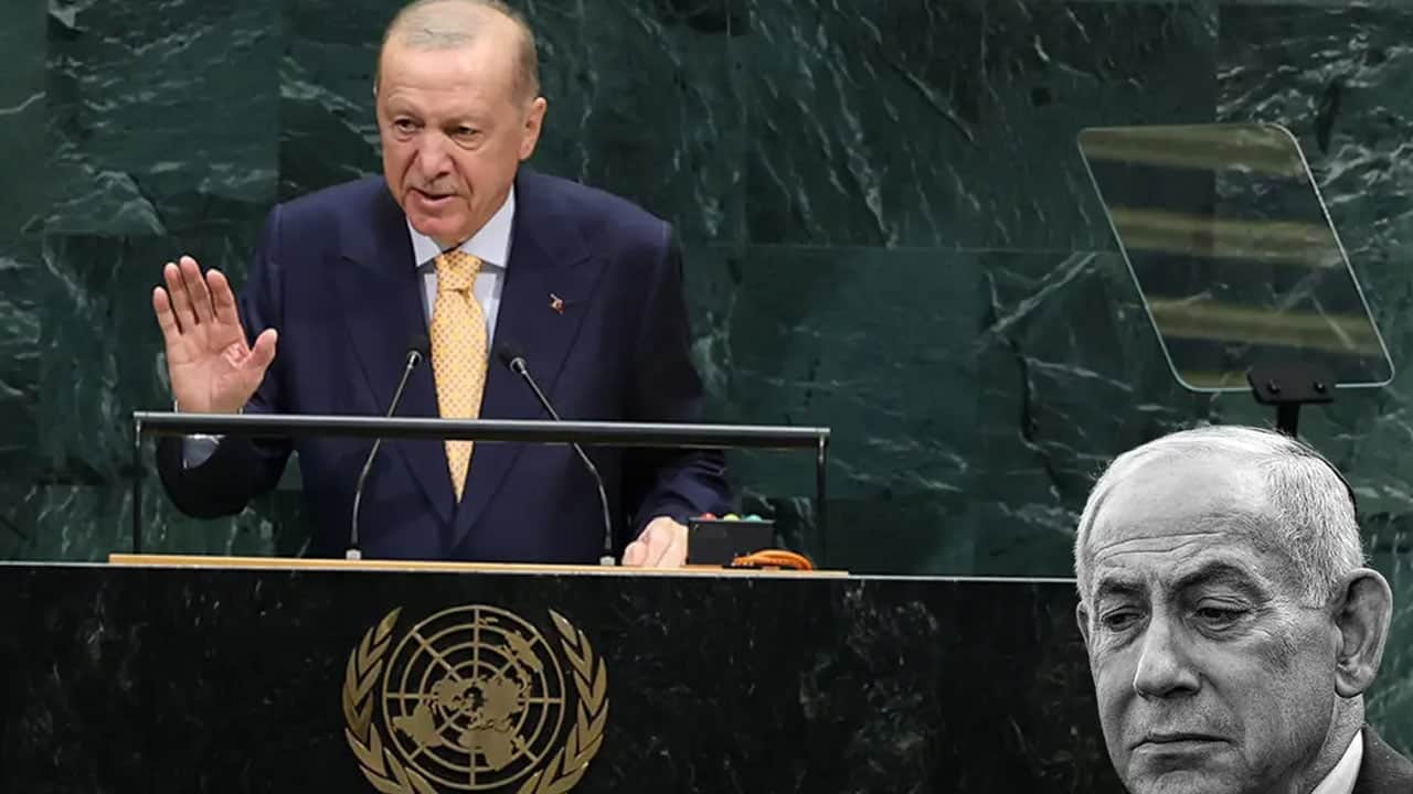 Foto - İsrail’e tarihi rest: BM'de Başkan Erdoğan İsrail'den korkan ülkelere cesaret oldu