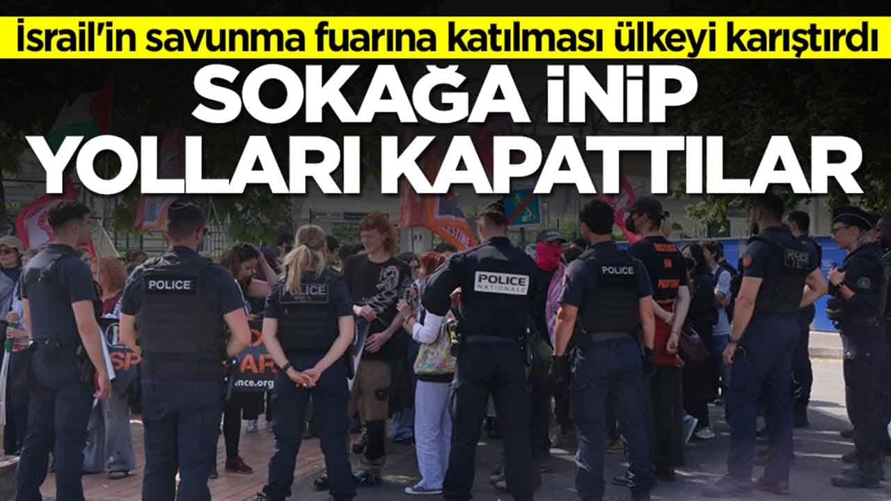 İsrail'in savunma fuarına katılması ülkeyi karıştırdı: Sokağa inip yolları kapattılar