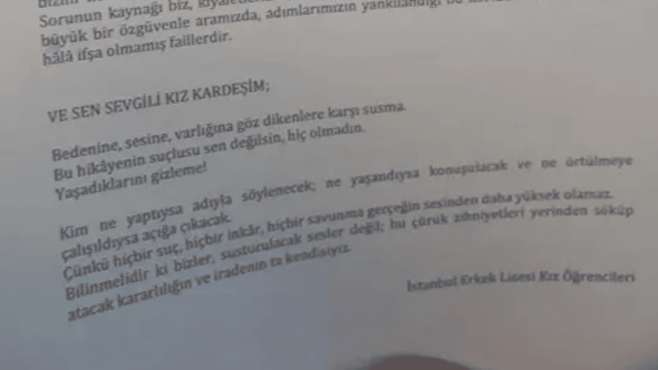 Foto - İstanbul Erkek Lisesi öğrenci birliğinin açıklamasına dikkat! Karma eğitimdeki derin rezillik ifşa oldu