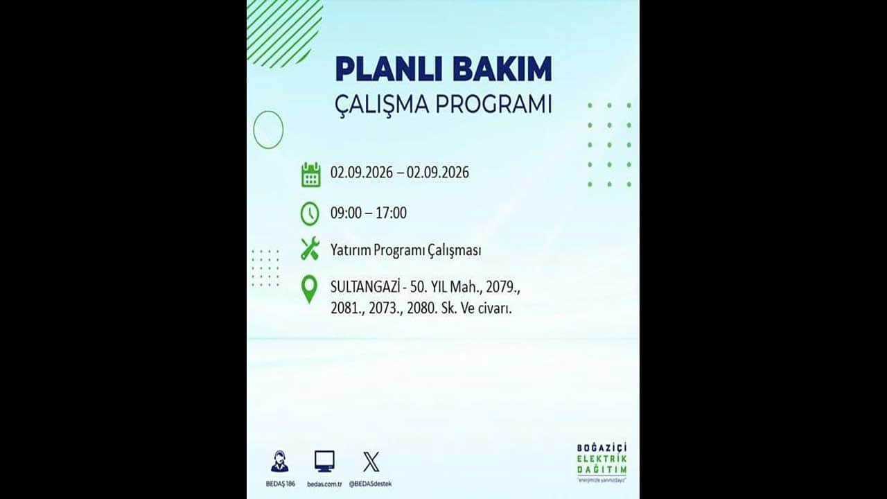 Foto - İstanbul'da yaşayanlar dikkat! BEDAŞ'tan büyük elektrik kesintisini duyurdu