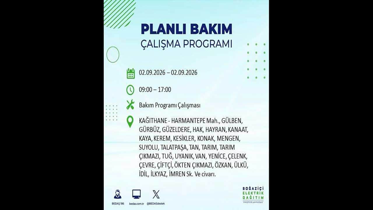 Foto - İstanbul'da yaşayanlar dikkat! BEDAŞ'tan büyük elektrik kesintisini duyurdu