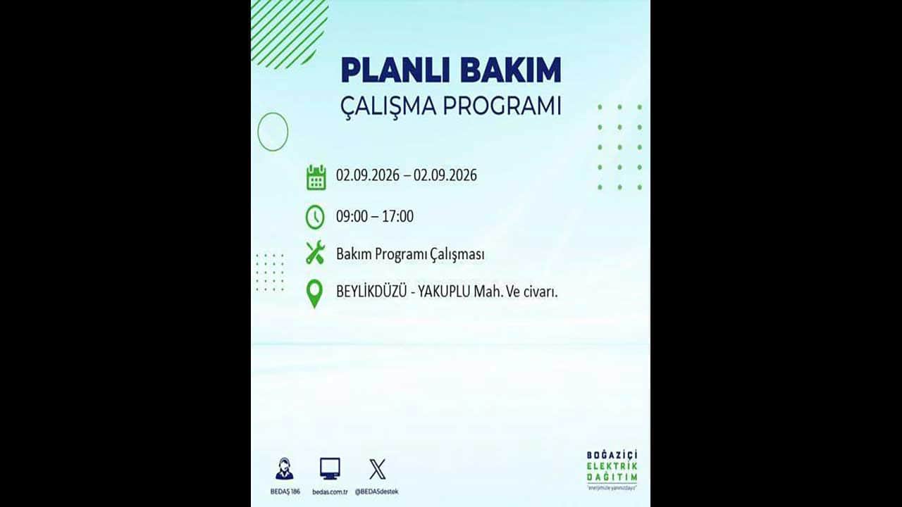 Foto - İstanbul'da yaşayanlar dikkat! BEDAŞ'tan büyük elektrik kesintisini duyurdu
