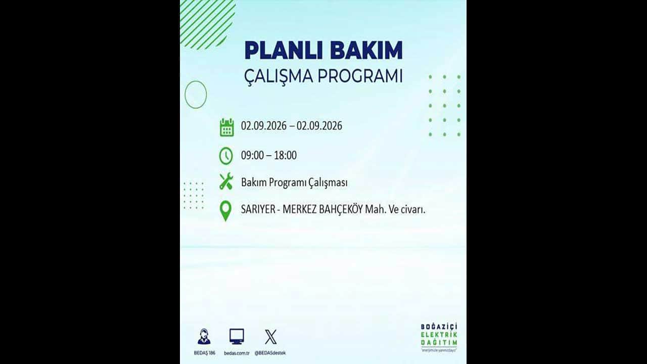 Foto - İstanbul'da yaşayanlar dikkat! BEDAŞ'tan büyük elektrik kesintisini duyurdu
