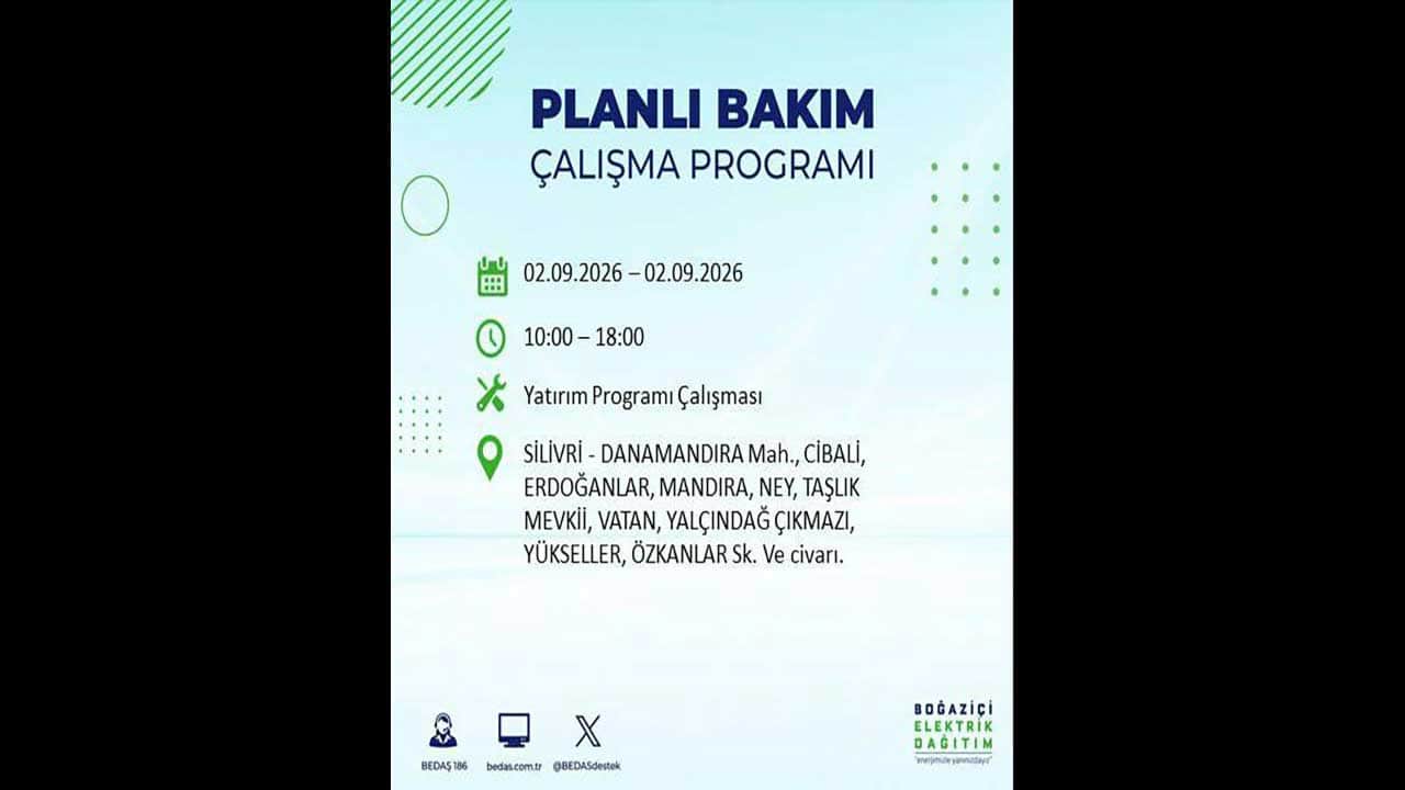 Foto - İstanbul'da yaşayanlar dikkat! BEDAŞ'tan büyük elektrik kesintisini duyurdu