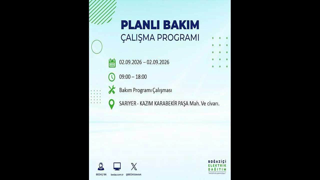 Foto - İstanbul'da yaşayanlar dikkat! BEDAŞ'tan büyük elektrik kesintisini duyurdu