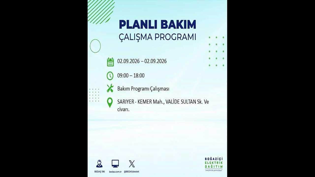 Foto - İstanbul'da yaşayanlar dikkat! BEDAŞ'tan büyük elektrik kesintisini duyurdu