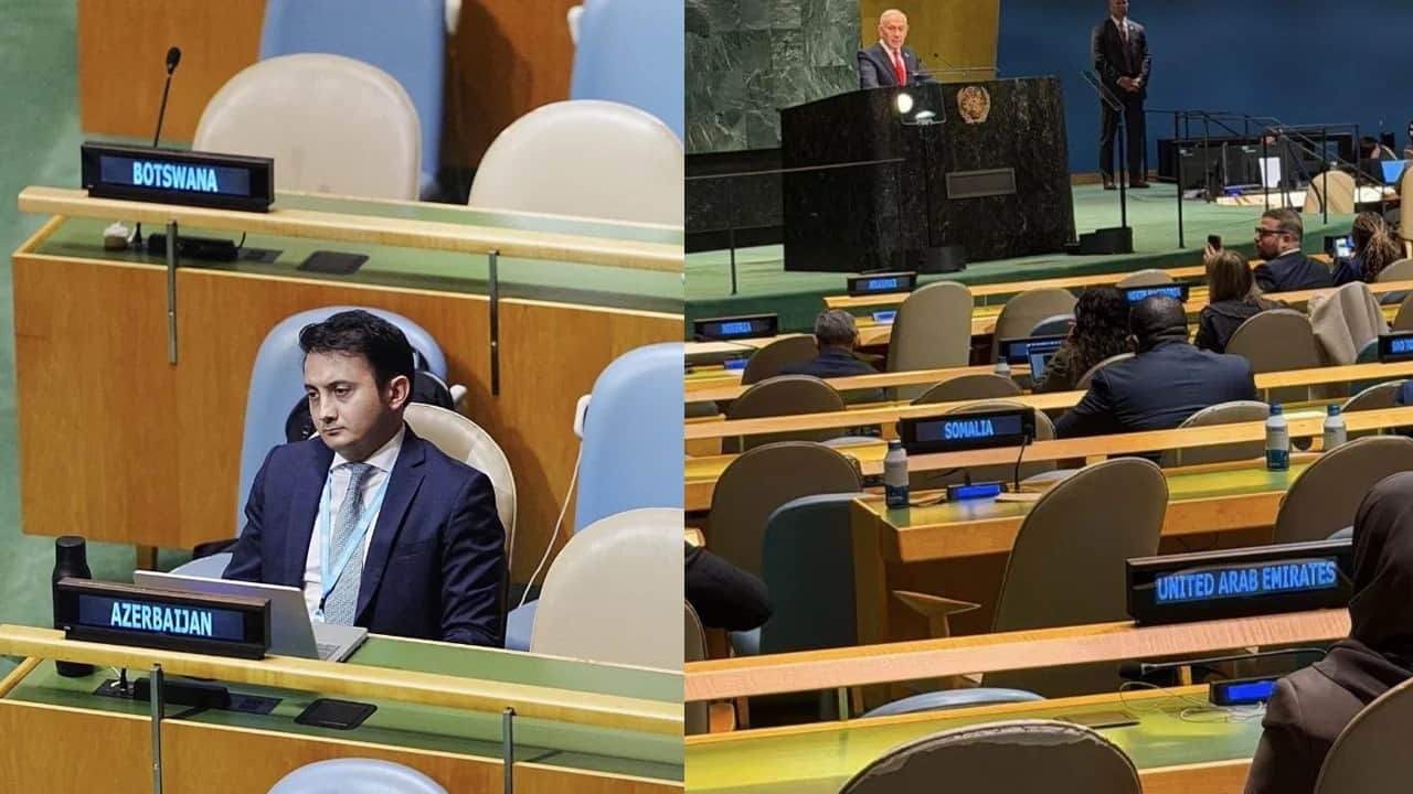 Foto - İşte teröristbaşı konuşurken içeride kalan ülkeler! Herkes terk etti onlar kaldı