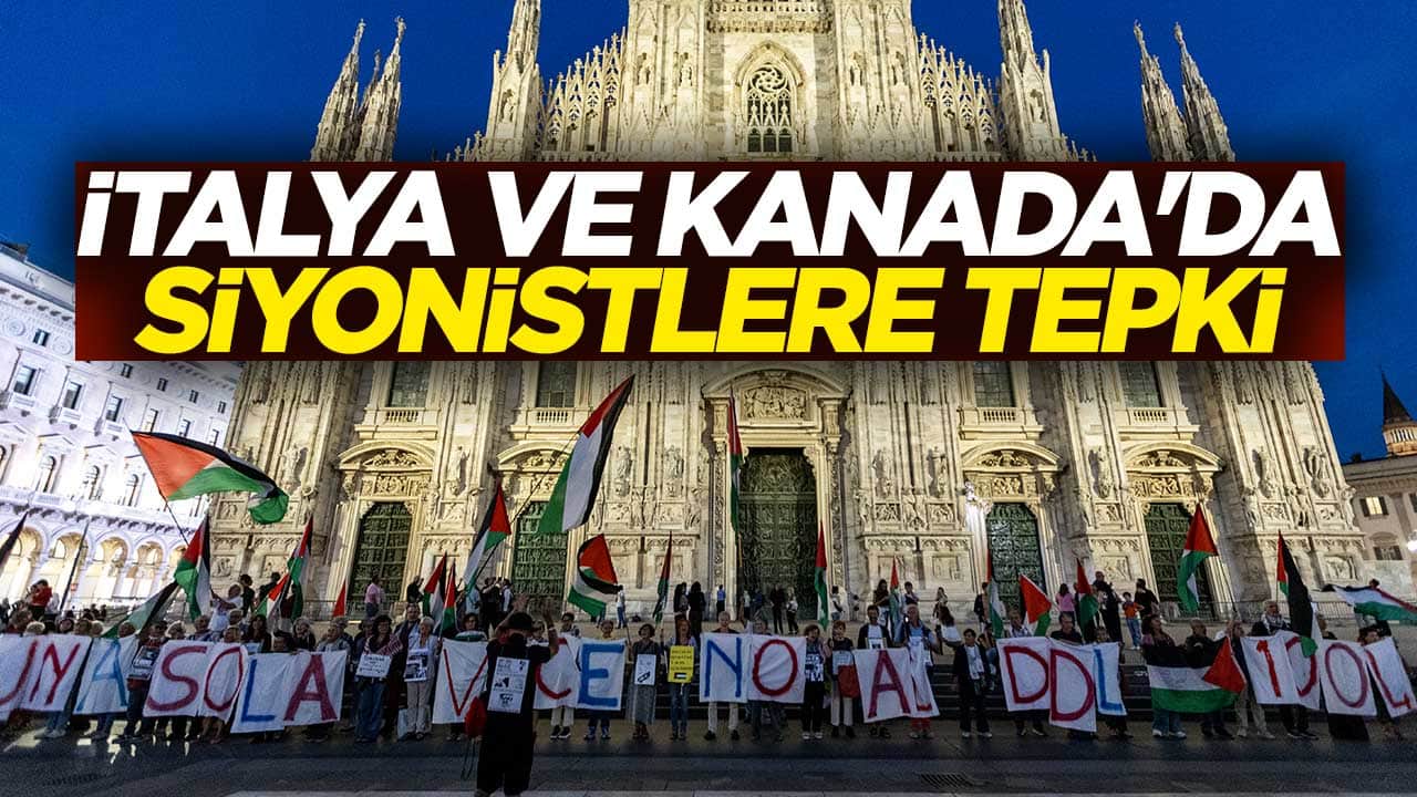 İtalya ve Kanada'da Siyonistlere tepki