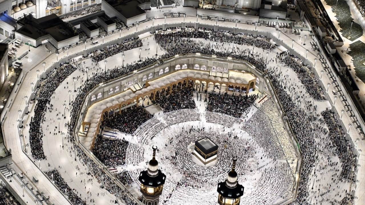 Foto - Kâbe’miz, Kraliyet Saat Kulesi'nden böyle görüntülendi