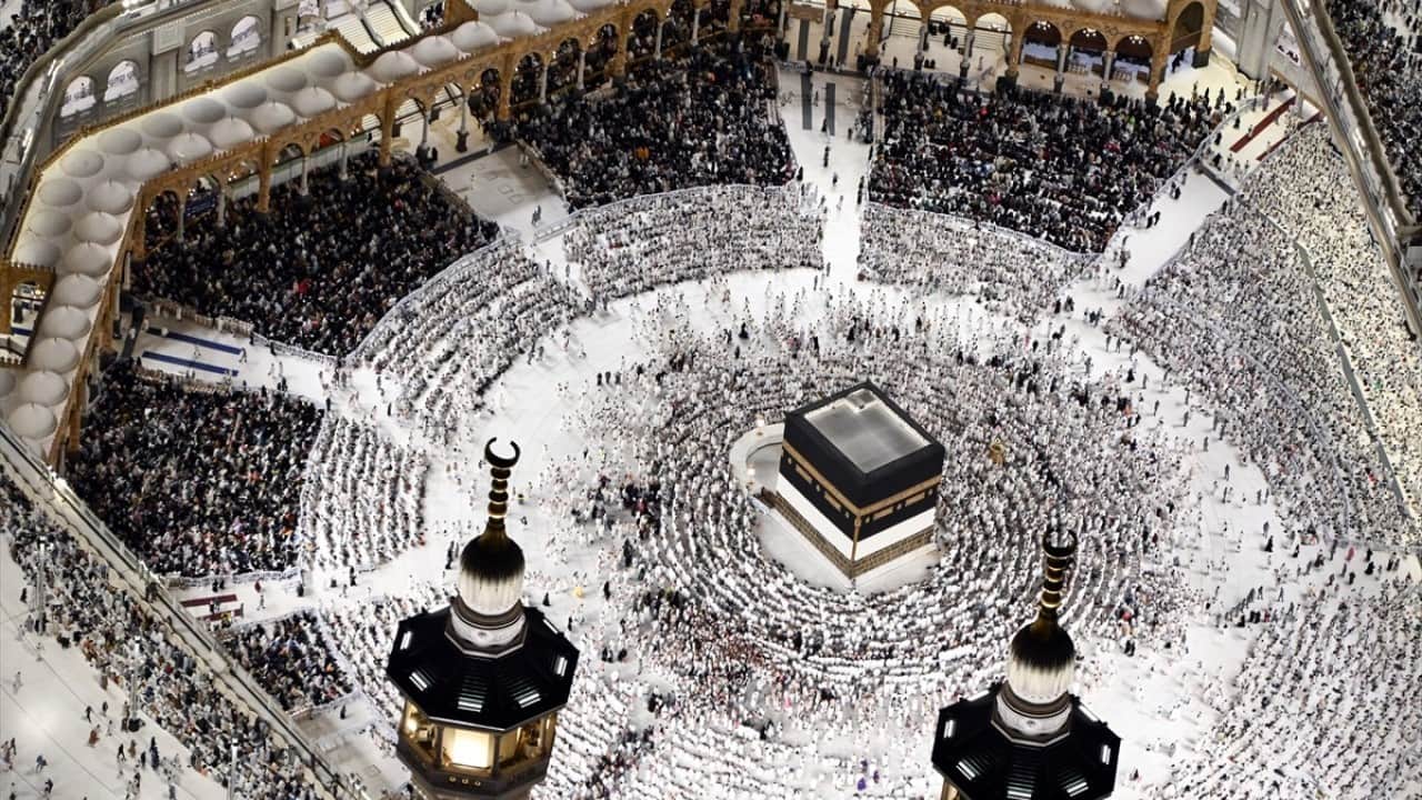 Foto - Kâbe’miz, Kraliyet Saat Kulesi'nden böyle görüntülendi