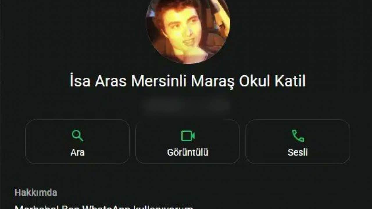 Foto - Kahramanmaraş saldırganı İsa Aras Mersinli'nin WhatsApp'ında dehşete düşüren detay