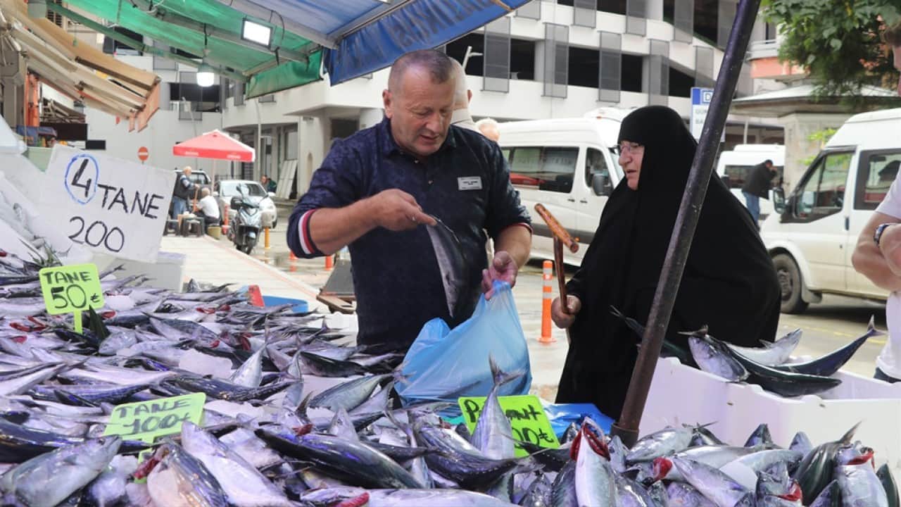 Foto - Karadeniz’in bereketi tezgâhlara yansıdı! En ucuz balık palamut oldu
