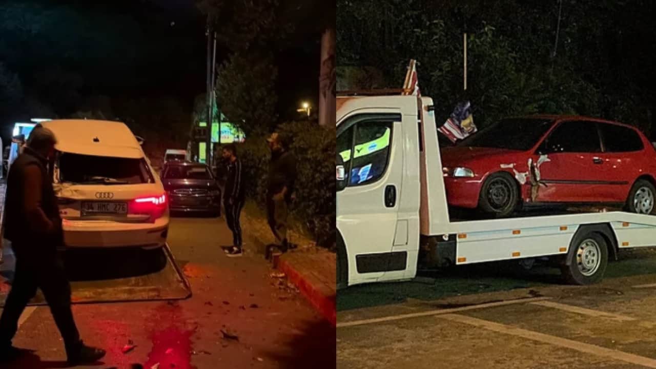 Karşı yönden gelen araç sıkıştırdı: 6 aracı birden biçti!
