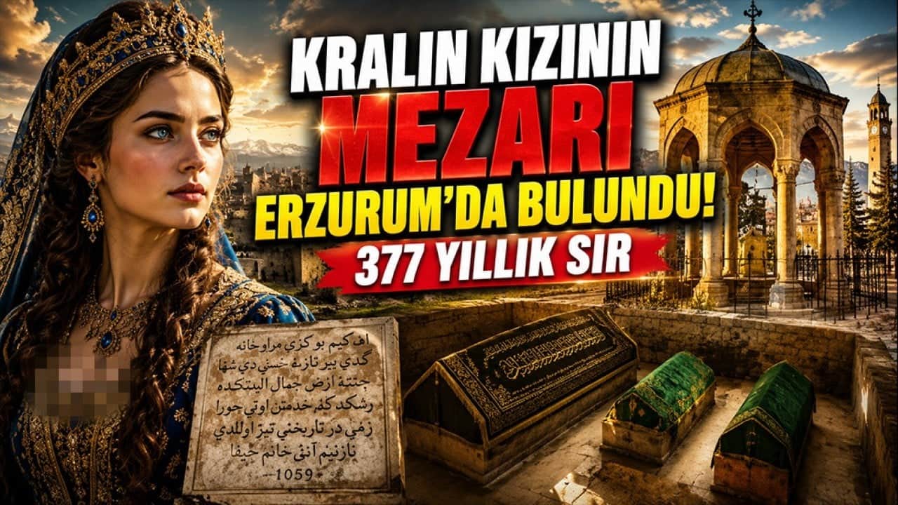 Kralın kızının mezarı Erzurum'da bulundu! 17. yüzyıldan kalan sır