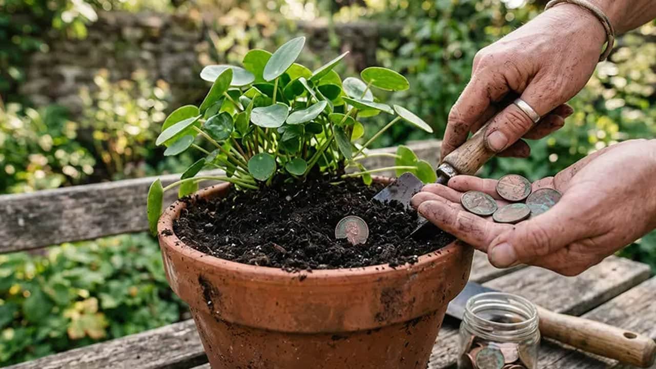Foto - Kritik o detay... Saksıya bakır para gömün: Tek başına etkisine şaşıracaksınız... Evde bitki yetiştirenler...