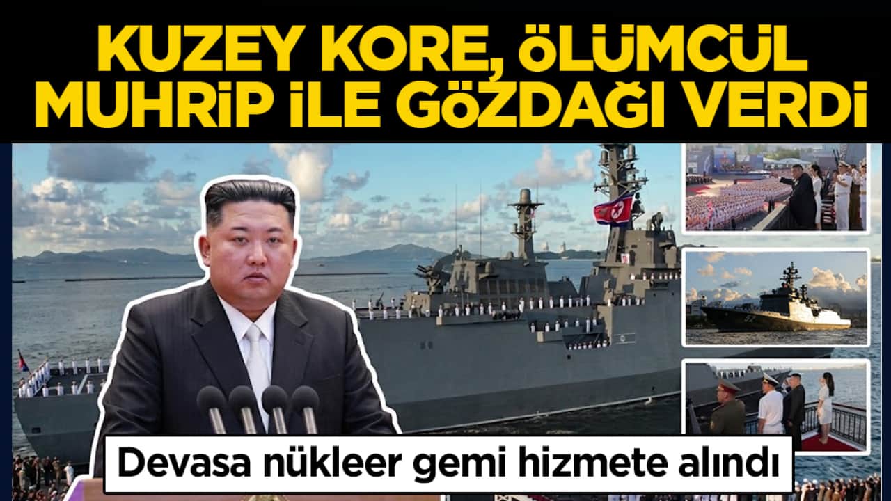 Kuzey Kore, ölümcül muhrip ile gözdağı verdi: Devasa nükleer gemi hizmete alındı