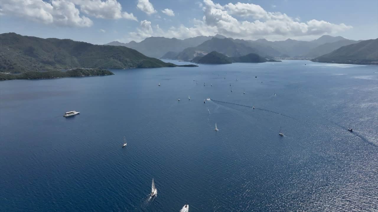 Foto - Marmaris'ten demir aldı! Küresel Sumud Filosu Gazze'ye gitmek üzere Akdeniz'e açıldı