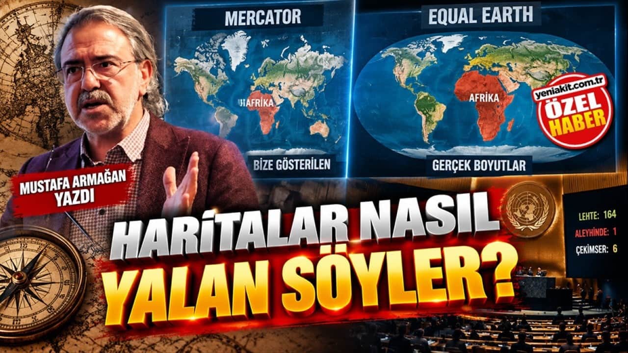 Mustafa Armağan’dan dikkat çeken harita çıkışı: Dünyayı yıllardır böyle yanıltıyorlar!