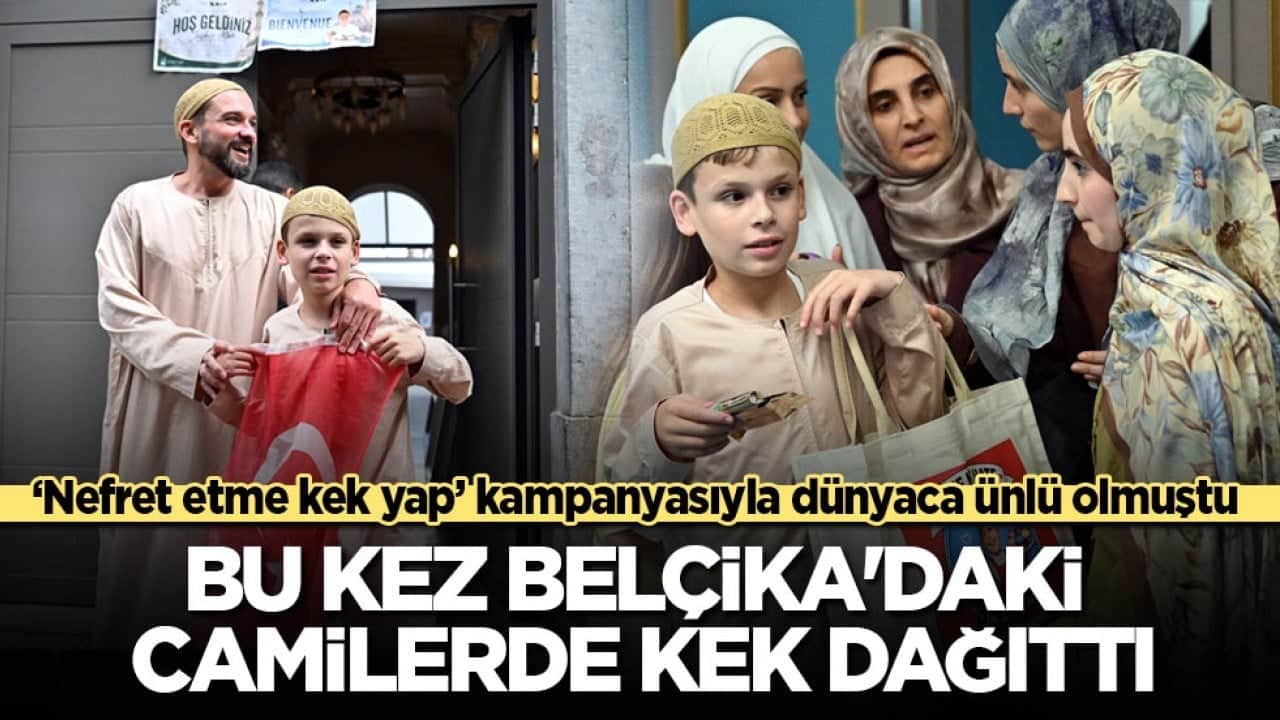 ‘Nefret etme kek yap’ kampanyasıyla dünyaca ünlü olmuştu: 12 yaşındaki Harris bu kez Belçika'daki camilerde kek dağıttı