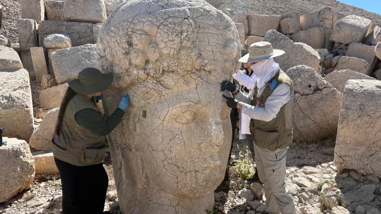 Foto - Nemrut'un dev heykellerine 5 yıllık koruma kalkanı: Binlerce yıllık taşlara nanoteknolojik dokunuş...