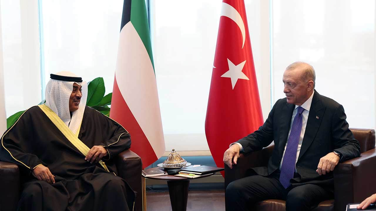 Foto - New York'taki Türkevi'nde önemli misafir! Başkan Erdoğan, Kuveyt Veliaht Prensi Al-Sabah'ı kabul etti