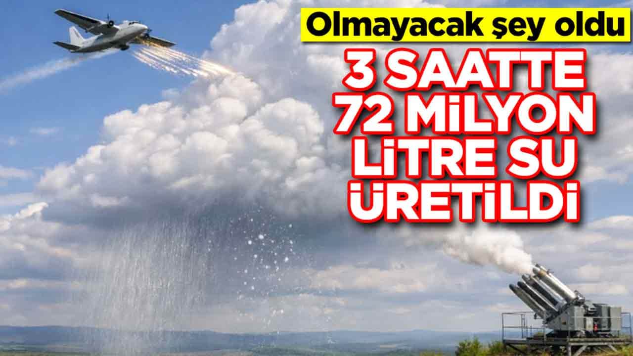 Olmayacak şey oldu: 3 saatte 72 milyon litre su üretildi