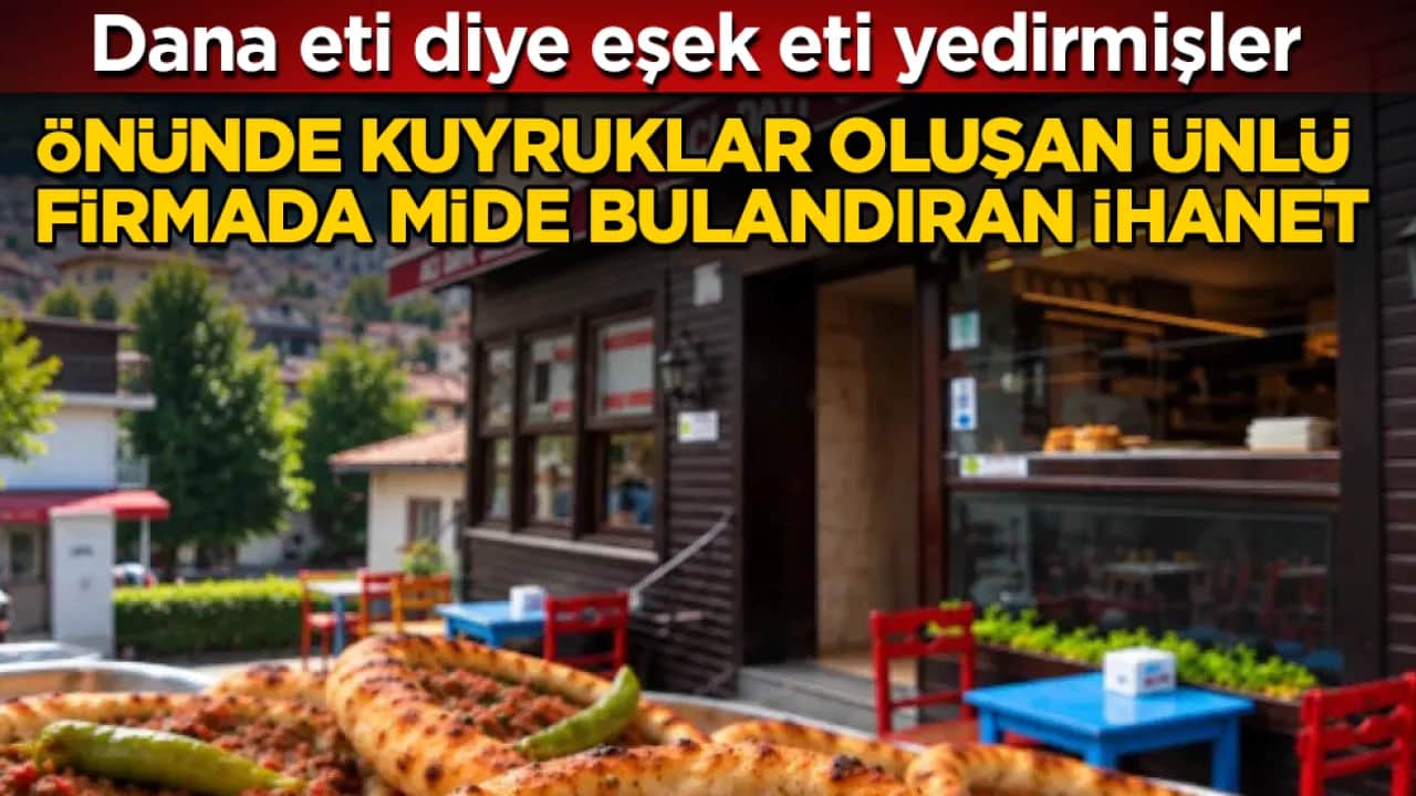 Önünde kuyruklar oluşan ünlü firmada mideleri bulandıran ihanet! Dana eti diye eşek eti yedirmişler