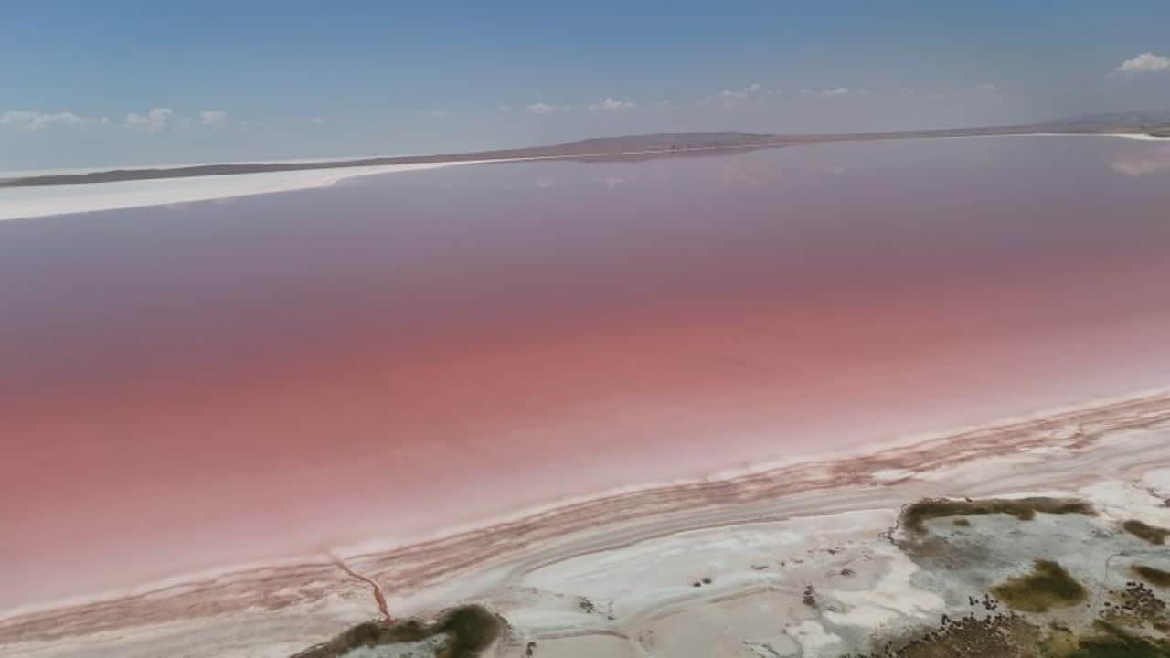 Foto - Ortopedik rahatsızlıkları olanlar akın ediyor! Tuz Gölü pembe renge büründü