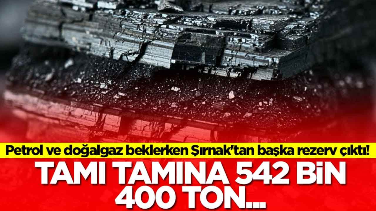 Petrol ve doğalgaz beklerken Şırnak'tan başka rezerv çıktı: Tamı tamına 542 bin 400 ton...