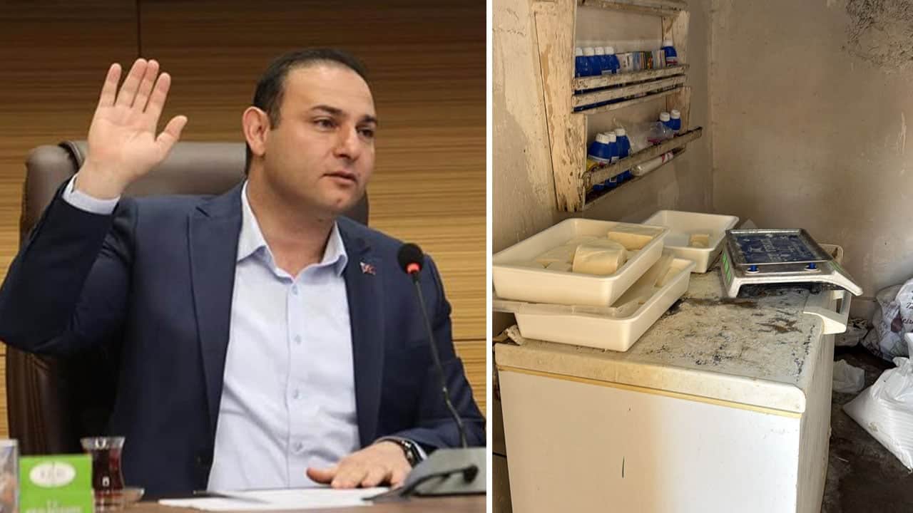 Peynir üretilen tesisi gören belediye başkanı çıldırdı: İşletme sahibi duvardan atlayıp kaçtı