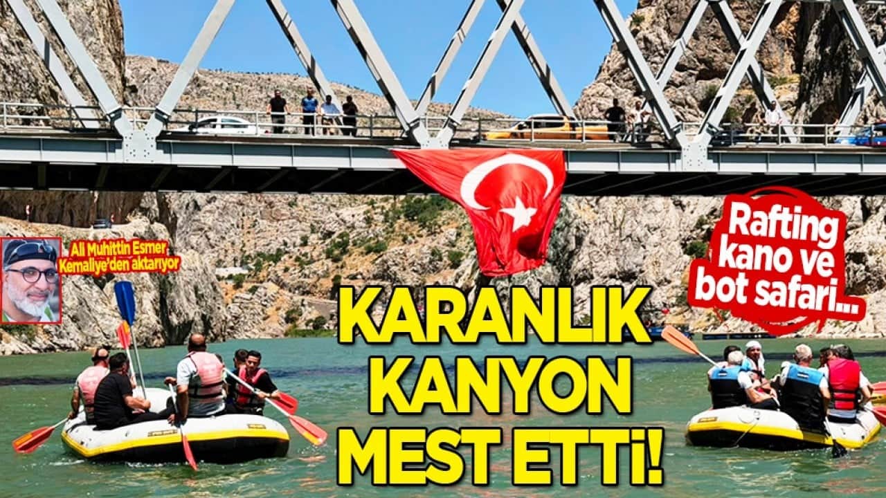 Rafting, kano ve bot safari... Kemaliye'de su sporları tutkunları Fırat'ta buluştu!