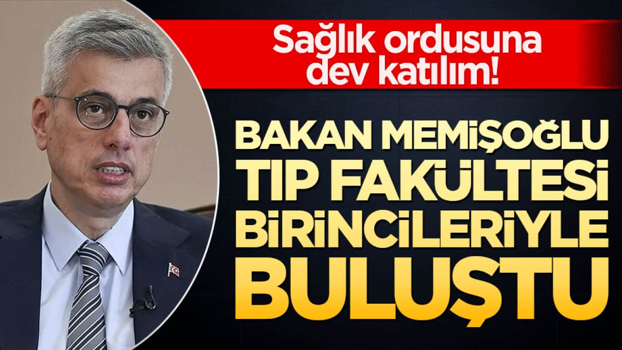 Sağlık ordusuna dev katılım! Bakan Memişoğlu tıp fakültesi birincileriyle buluştu!
