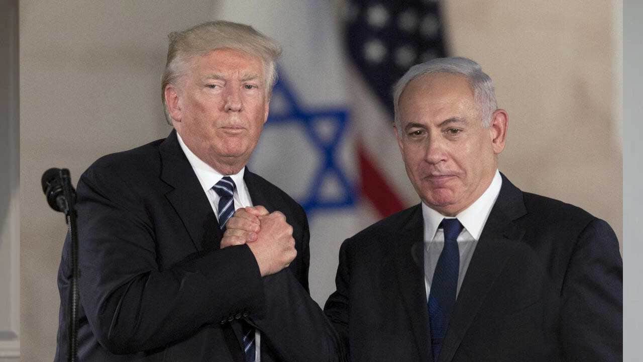 Foto - Sarı şeytan Trump, terörist Netanyahu'ya bomba yağdırdı