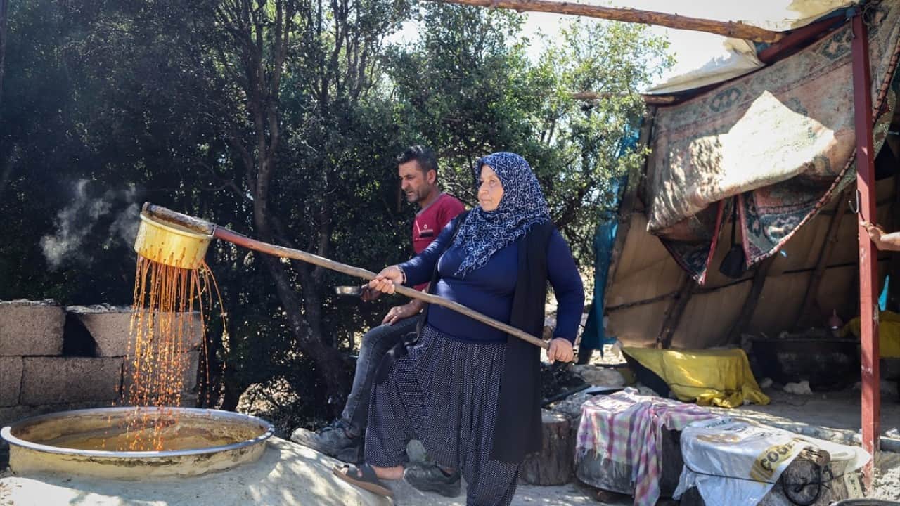 Foto - Şıhranada toplanıp yapıyorlar Pekmezi satmıyor kendileri tüketiyorlar
