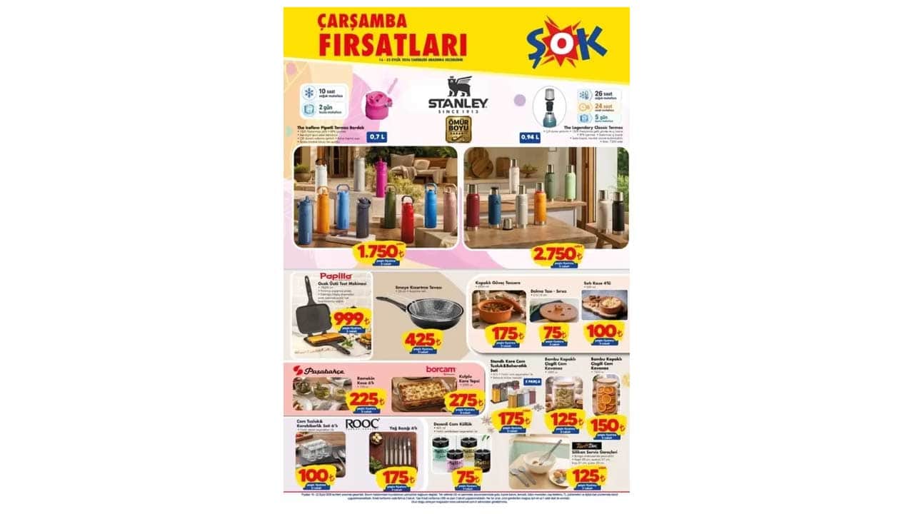 Foto - ŞOK’ta bu hafta Stanley termos bayramı var! 16-22 Eylül aktüel ürünler kataloğu yayınlandı!