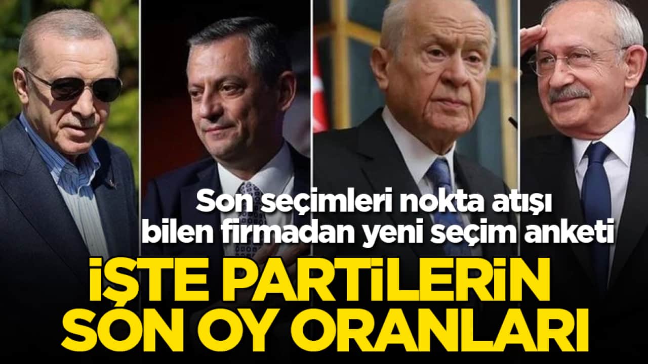 Son seçimleri nokta atışı bilen firmadan yeni seçim anketi! İşte partilerin son oy oranları