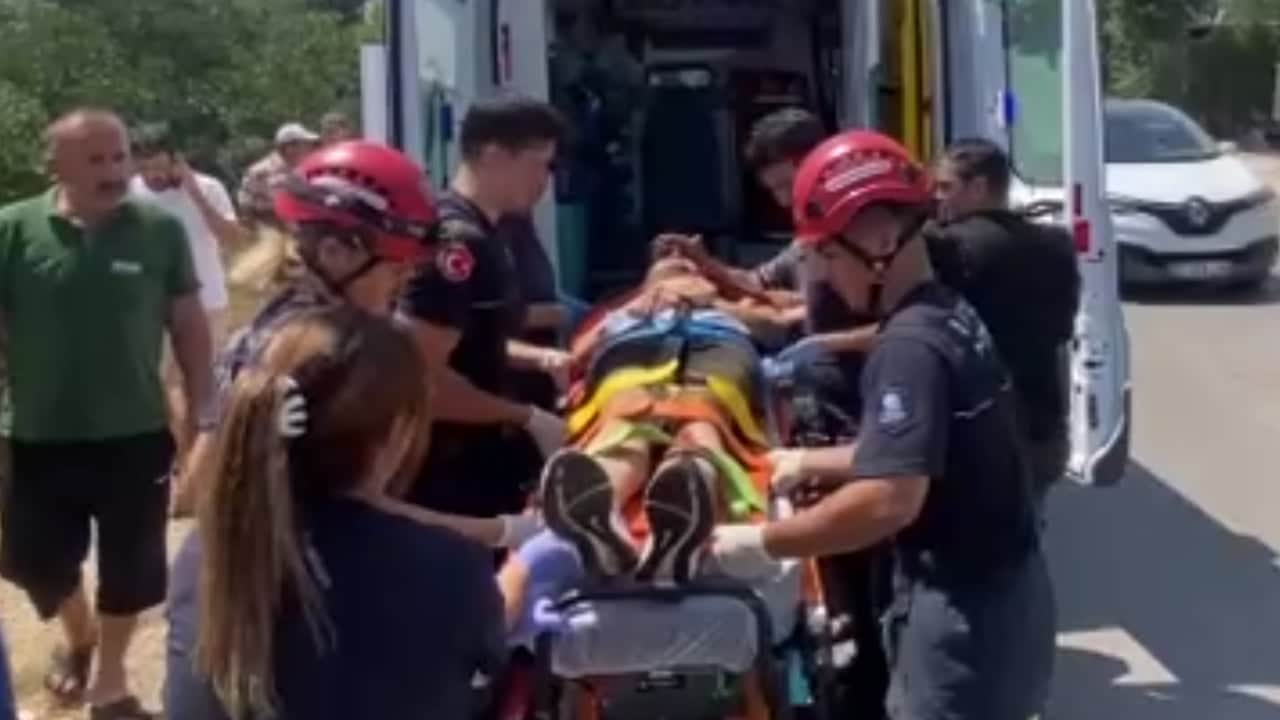 Takla atan araçtan çıkarıldı Kedi yüzünden yoldan çıkıp bahçeye uçtu