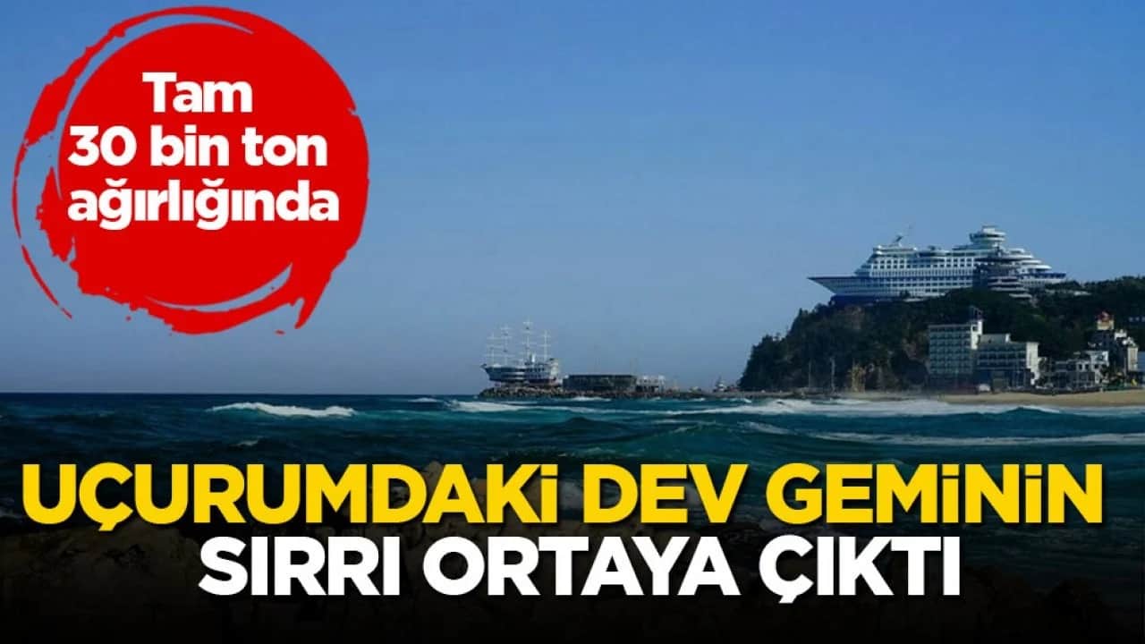 Tam 30 bin ton ağırlığında! Uçurumdaki dev geminin sırrı ortaya çıktı