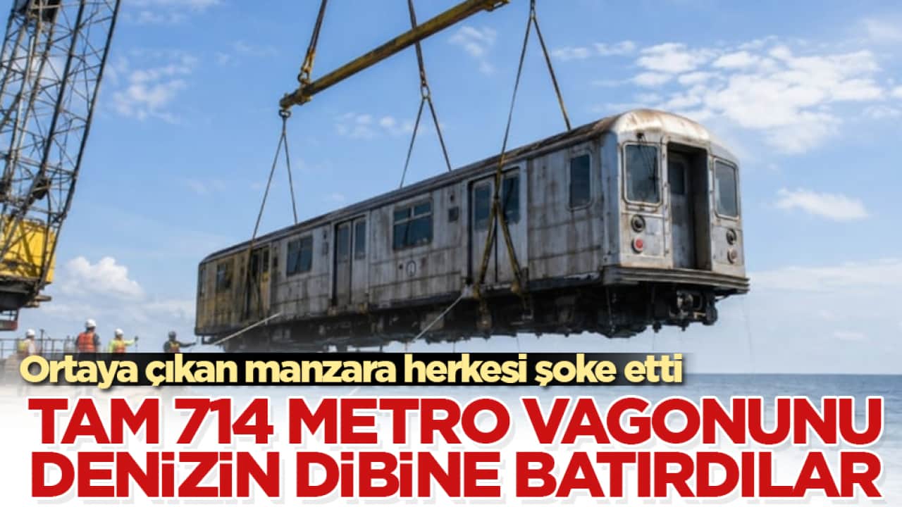 Tam 714 metro vagonunu denizin dibine batırdılar: Ortaya çıkan manzara herkesi şoke etti