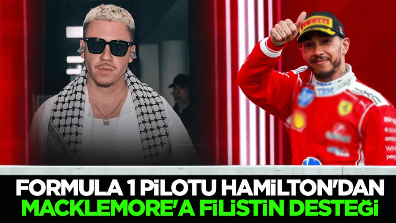 Terör devleti bunu beklemiyordu! Formula 1 pilotu Hamilton'dan Macklemore'a Filistin desteği