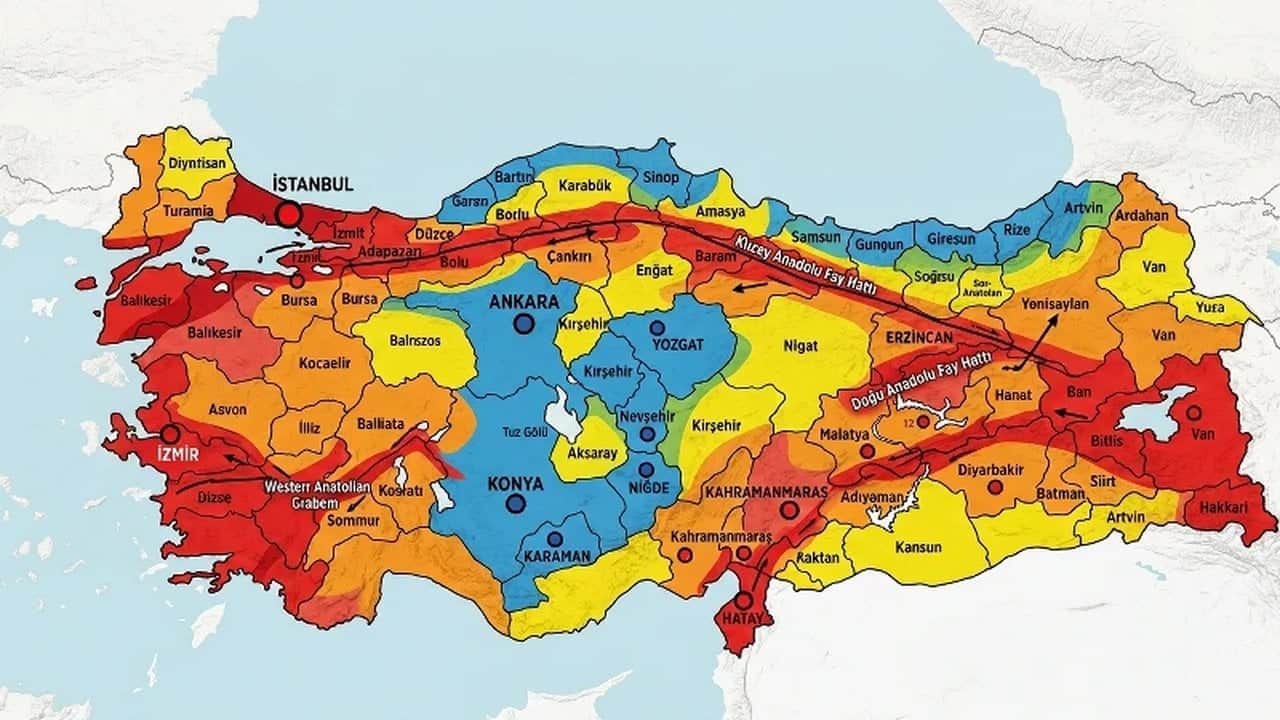 Foto - Türkiye’nin güncel deprem haritası yayınlandı! İşte en tehlikeli ve en güvenli şehirler