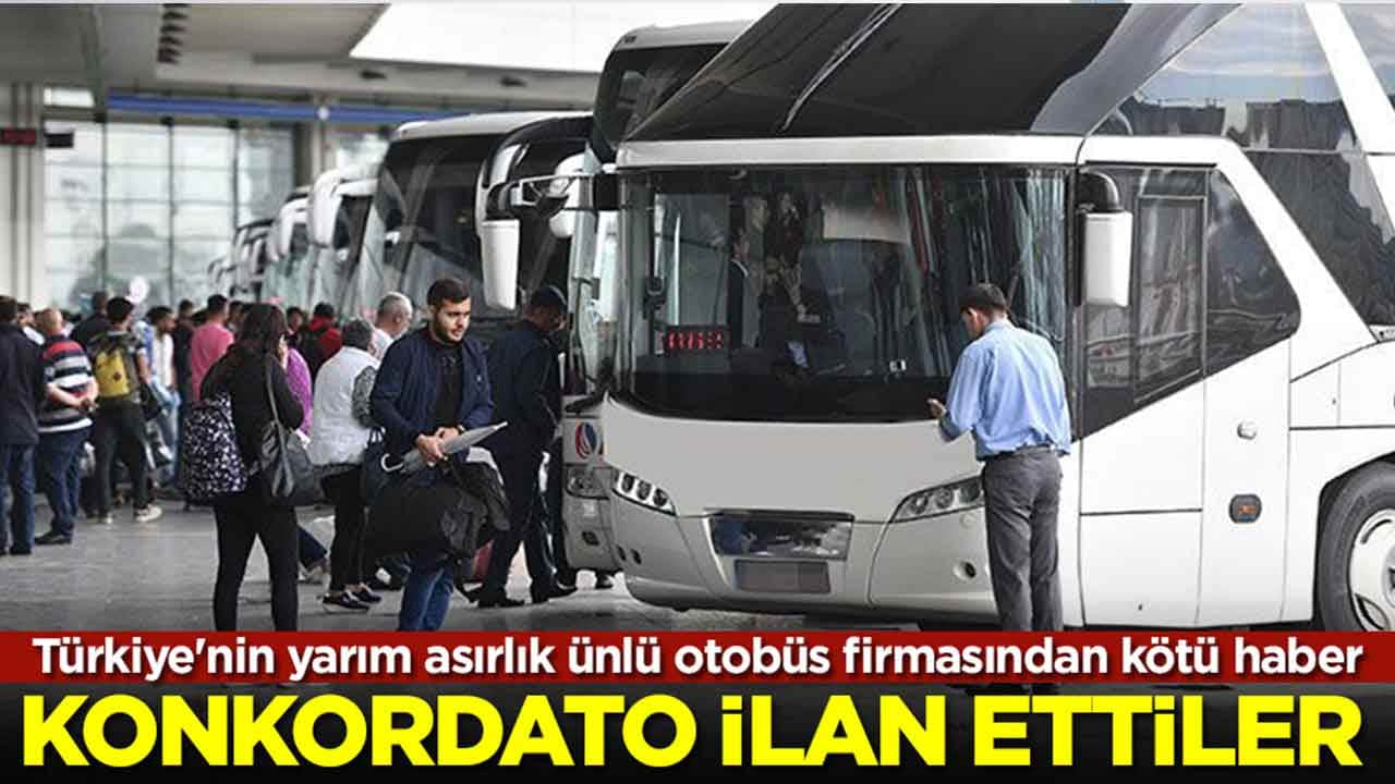 Türkiye'nin yarım asırlık ünlü otobüs firmasından kötü haber: Konkordato ilan ettiler